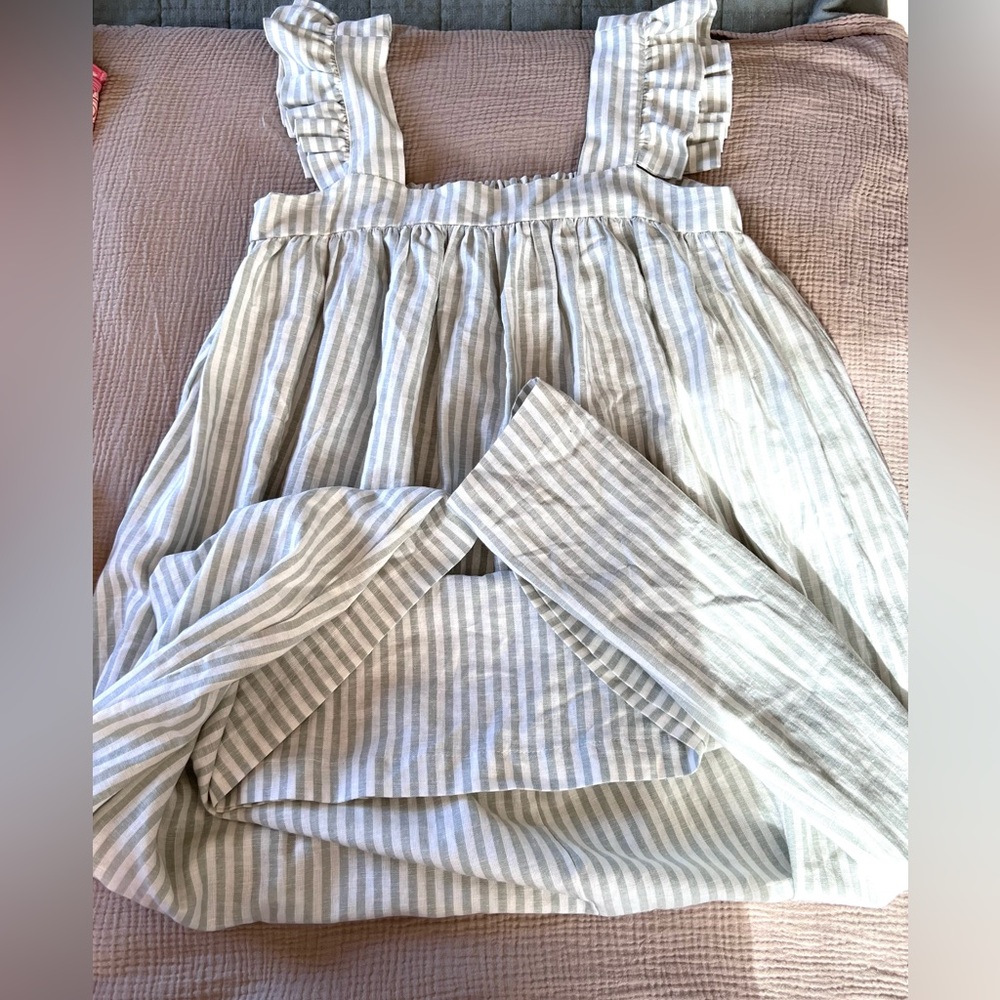 Maternity dress size large linen/cotton blend NWT